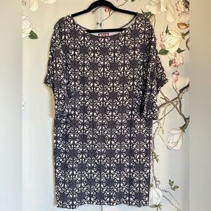 Y2K Juicy Couture Gray and White Medallion Patterned Tunic Dress